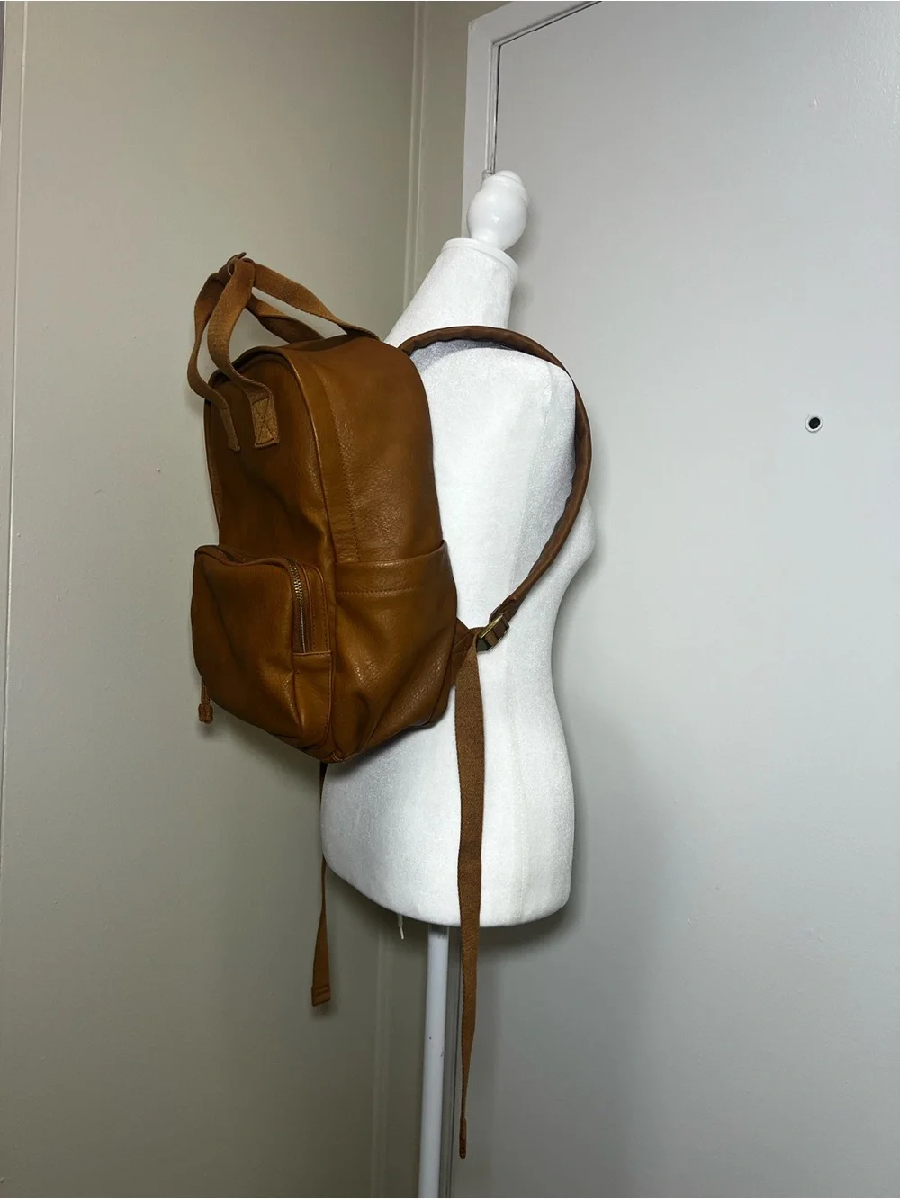 Universal Thread Cognac Brown Faux Leather Backpack